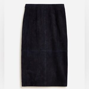 J.Crew Collection navy suede pencil skirt